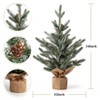 24 Inch Small Prelit Christmas Tree, 2 Ft Tabletop Artificial Pine Tree for Desk Centerpiece Holiday Decor - 2 of 4