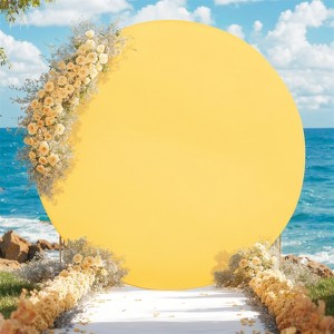 Round Backdrop Cover, Circle Background Spandex Arch Backdrop Covers for Birthday Party, Baby Shower, Graduation, Photography Wedding Decorations - 1 of 4