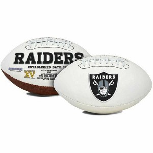 Las Vegas Raiders Full Size Football White Panel Logo Signature Series New - 1 of 1