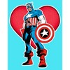 Girl's Marvel Captain America Small Heart Portrait Crop T-Shirt - 2 of 3
