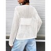 Women's Lightweight Crochet Cardigan Open Front Tie Shrug Knit Crop Top Summer Cardigan - 3 of 4