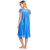 Casual Nights Women's Fancy Lace Neckline Silky Tricot Nightgown - 2 of 4