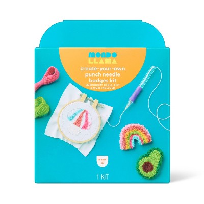 4ct Punch Needle Patches Craft Kit - Mondo Llama™