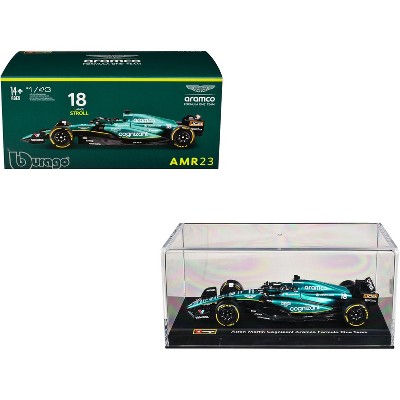 Aston Martin AMR23 #18 "Cognizant Aramco F1 Team" F1 World Championship (2023) w/Display Case 1/43 Diecast Model Car by Bburago