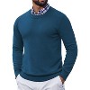COOFANDY Mens Crewneck Sweater Pullover Knit Sweater Lightweight Sweaters with Ribbing Edge - 4 of 4