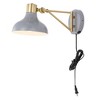 15" LED Lynn Swing Arm Iron Wall Sconce with USB Port, Silk Cord - JONATHAN Y: UL Listed, 2700K - 3 of 4