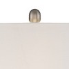 360 Lighting Roxie Modern Table Lamps Set of 2 with Clear Acrylic Risers 31" Tall Brushed Nickel Off White Rectangular Shade for Bedroom Living Room - 2 of 4