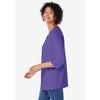 Woman Within Plus Size Perfect Three-Quarter Sleeve V-Neck Tunic - 4 of 4