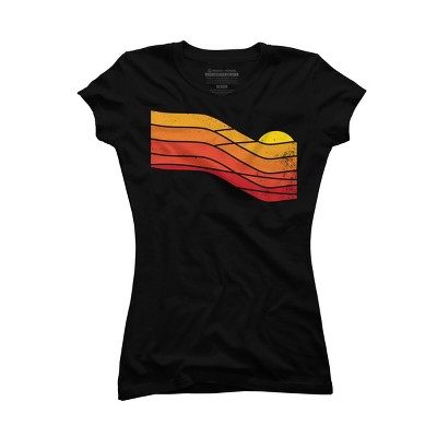 Junior's Design By Humans 70s Retro Sunset By Vanphirst T-Shirt