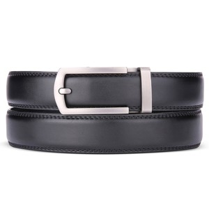 Gallery Seven - Men's Hollowed Masterwork Leather Ratchet Belt - 1 of 4