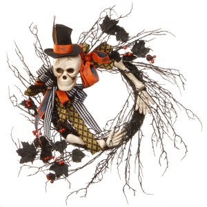 24" Halloween Skeleton Wreath - National Tree Company - 1 of 4