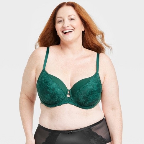 Women's Lightly Lined Balconette Bra - Auden™ Green 44g : Target