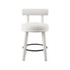 Meridian Furniture,Parlor Cream Boucle Fabric Stool, Set of 2 - 3 of 4