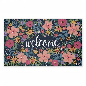 Stupell Industries Floral Abundance Entry Printed Outdoor Door Mat, design by Amanda McGee, 18"x30" - 1 of 4