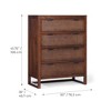 Hatteras Modern Boho 4-Drawer Dresser with Solid Wood & Natural Rattan Accents-Teamson Home - 3 of 4