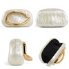 Clutch Purses for Women Formal, Marble Acrylic Evening Bags with Chain, Trendy Metal Handle Purses and Handbags 2025, Marble White - 2 of 4