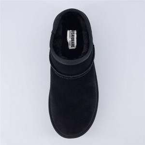 CUSHIONAIRE Huggy-2 Platform Slippers for Women, Cozy Genuine Suede Slip-On Ankle Boots for Indoor Outdoor Wear, Womens Slippers - 1 of 4