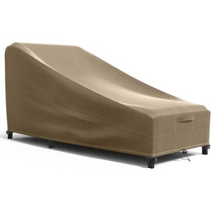 KHOMO GEAR Chaise Lounge Cover Panther Series - Heavy Duty Patio Furniture Cover - Brown - 1 of 4