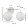 JONATHAN Y Louis Parisian Globe Metal/Frosted Glass Modern Contemporary LED Vanity Light - 4 of 4