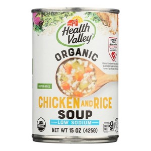 Health Valley Organic Soup - Chicken Rice No Salt Added - Case of 12 - 15 oz. - 1 of 3