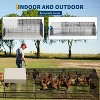 Large Metal Chicken Coop,Reinforced Wire Mesh Run , Outdoor Backyard Farm Poultry Fence Pet Playpen - 4 of 4