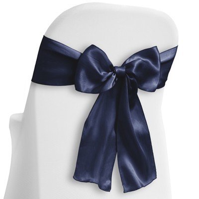 Lann's Linens 10-Pack Elegant Satin Chair Cover Sashes for Wedding, Banquet