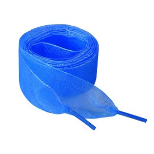 INSPIRE CHIC Sneakers Flat Snow Yarn Wide Transparent Shoe Laces 1" Width 2 Pairs - 1 of 4
