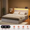 WOWLIVE Queen/Full/King Size Bed Frame with 4 Drawers, Modern bed with LED Light and Charging Station, Storage Headboard - 4 of 4