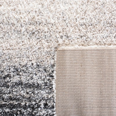 Ivory and Gray 8' x 10' Shag Area Rug