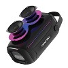 Dolphin® Audio Waterproof Portable Bluetooth® Party Speaker® with Sound-Activated Lights, Black, S-20 - 2 of 4