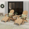 WestinTrends Tuscany HIPS Outdoor Patio Folding Adirondack Chairs with Ottomans and Side Table (5-Piece Conversation Set) - 2 of 4