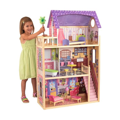 Kidkraft Kayla Wooden Pretend Play Dollhouse With Furniture And
