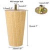 Unique Bargains Round Solid Wood Sofa Armchair Recliner Coffee Table Modern Replacement Furniture Legs Set of 8 - 3 of 4