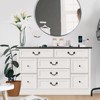 9 Drawer Dresser with Charging Station, 54" Wide Wood Dresser with Metal Handle, Vintage TV Stand, Chest of Drawers - 2 of 4