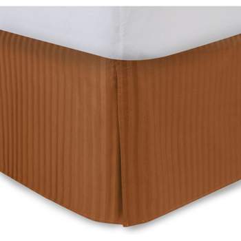 SHOPBEDDING Tailored Pleated Striped Dust Ruffle with Platform and Split Corner