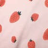 Owlivia Organic Cotton Footless Pajamas, 2Pk Baby Girl Rompers - Strawberry - 4 of 4