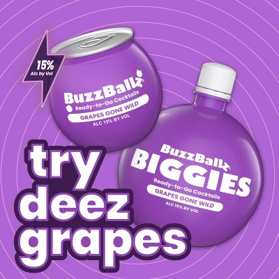 BuzzBallz Grapes Gone Wild Cocktail - 4pk/200ml Bottles