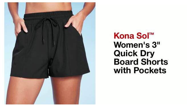 Women's 3" Quick Dry Board Shorts with Pockets - Kona Sol™, 2 of 9, play video