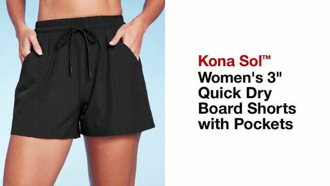 Women's 3" Quick Dry Board Shorts with Pockets - Kona Sol™, 2 of 9, play video