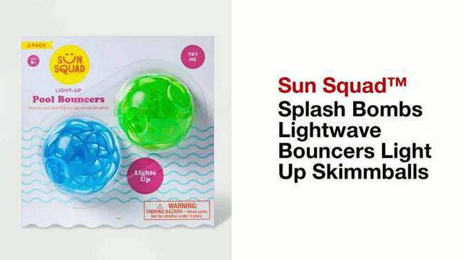 Light-Up Pool Bouncer Balls 2 pc - Sun Squad&#8482;, 2 of 5, play video