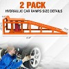 2-Pack Heavy-Duty Hydraulic Service Ramps - 5 Ton Capacity Low-Profile Vehicle Lift for Garage Repairs - 3 of 4