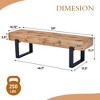 Kumasinova 59" Dining Bench,Farmhouse Kitchen Table Bench,End-of-Bed Bench,Minimalist Entryway Bench with Metal Legs,250lbs Capacity - 3 of 4
