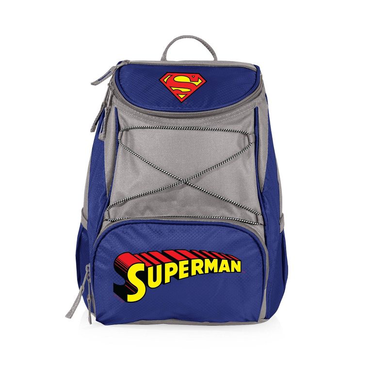 Picnic Time Superman PTX 11qt Cooler Backpack - Navy Blue/Gray, 1 of 8