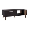 FURNIinspire Coffee Tables Modern Living Room Tables, Sofa Table, Wide End Table With Open Shelf, Storage for Home, Office, Black, 23.6"*47.2"*16.9" - 4 of 4