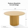 Dovelina Mid-Century Round Dining Table Wood Kitchen Table for 4 People - Natural Wood - 4 of 4