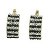 RMZ GOLD NYC 18K Gold-Filled Emerald Crystal Pavé High-Polish Earrings - 3 of 3