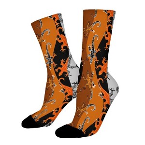 Lizards Patchwork Style Women Printed Crew Socks Funny Funky Socks Soft Polyester Novelty Gifts for Artists Men - 1 of 1