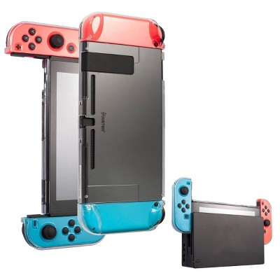 Insten 3-in-1 Dockable Case For Nintendo Switch Console, Joycon Controllers and Accessories - Detachable, Protective Hard Cover, Clear