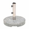 vidaXL 44lb Round Umbrella Base with Handles, Granite Plate, Stainless Steel Pipe, Ø15.7"x14.4" Gray - 4 of 4