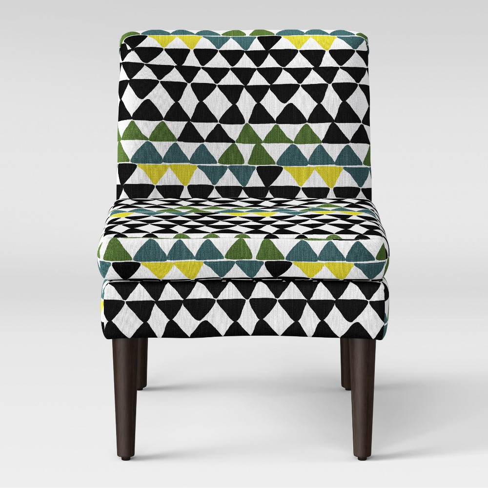 Winnetka Modern Slipper Chair Black And Green Project 62 Triangle